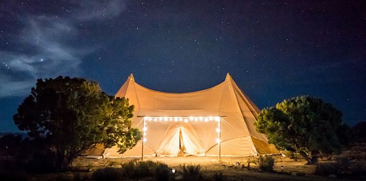 glamping dans une nuit étoilée